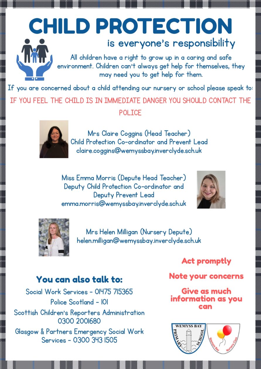 Child Protection | Wemyss Bay Primary School & Nursery Class