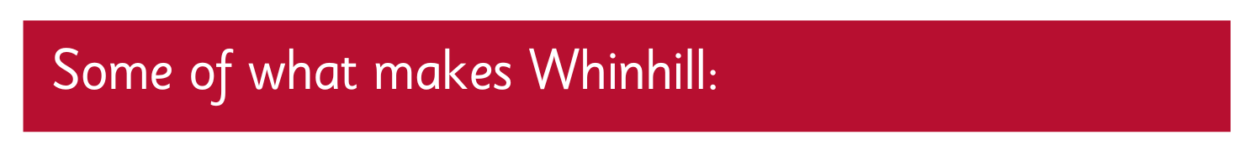 Some of what makes Whinhill