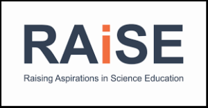 This is the official logo of RAiSE Raising Aspirations in Science Education