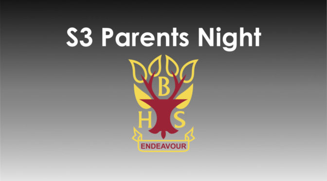 S3 Parents Night
