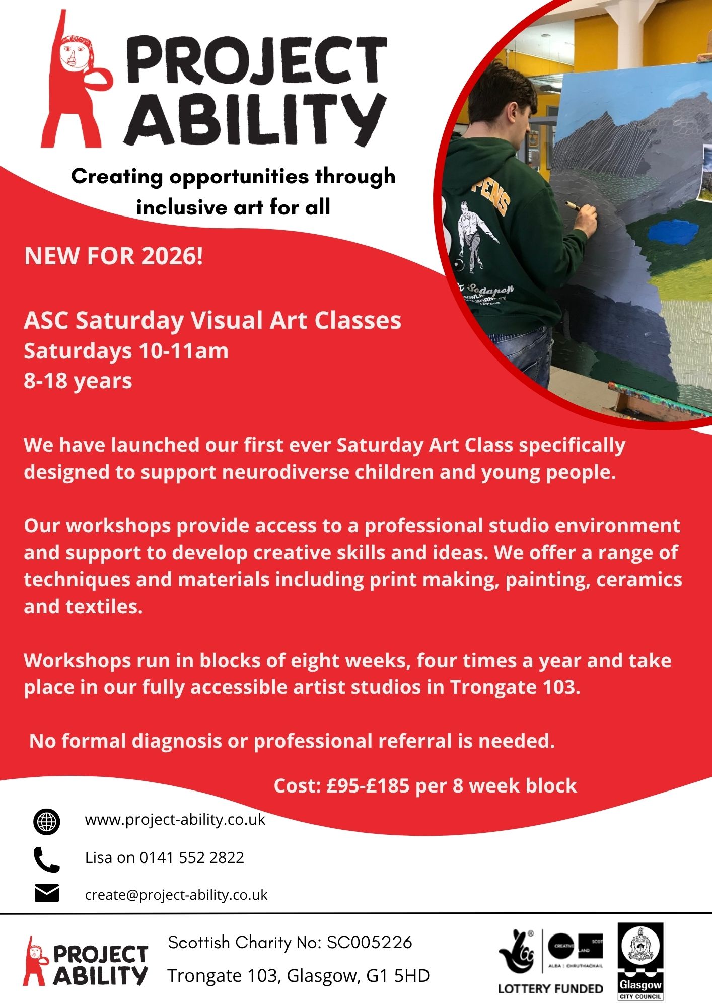 ASC Saturday Art Workshop Flyer