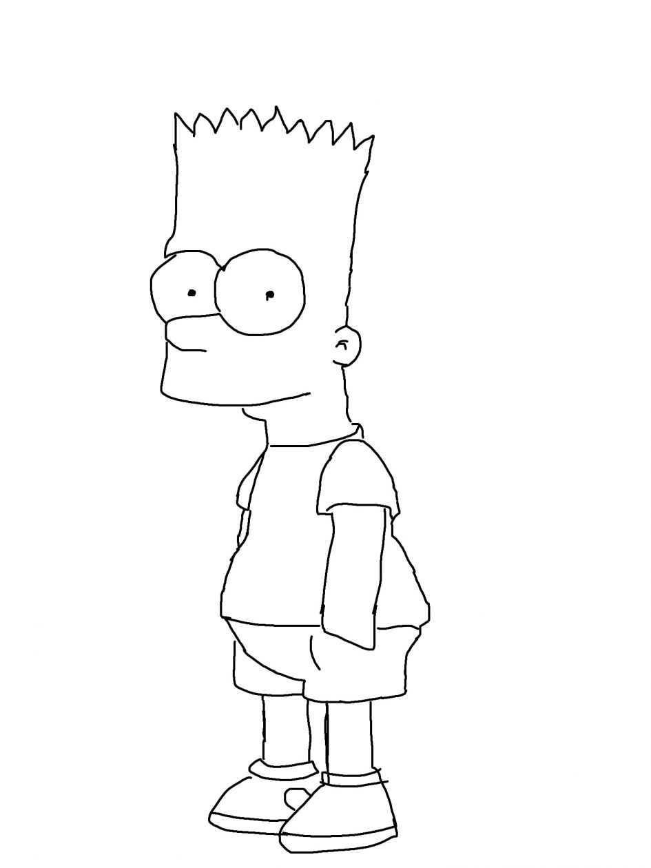 Барт симпсон раскраска