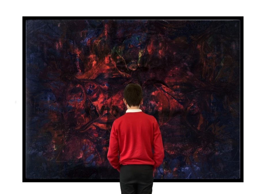 pendulum painting in a virtual gallery