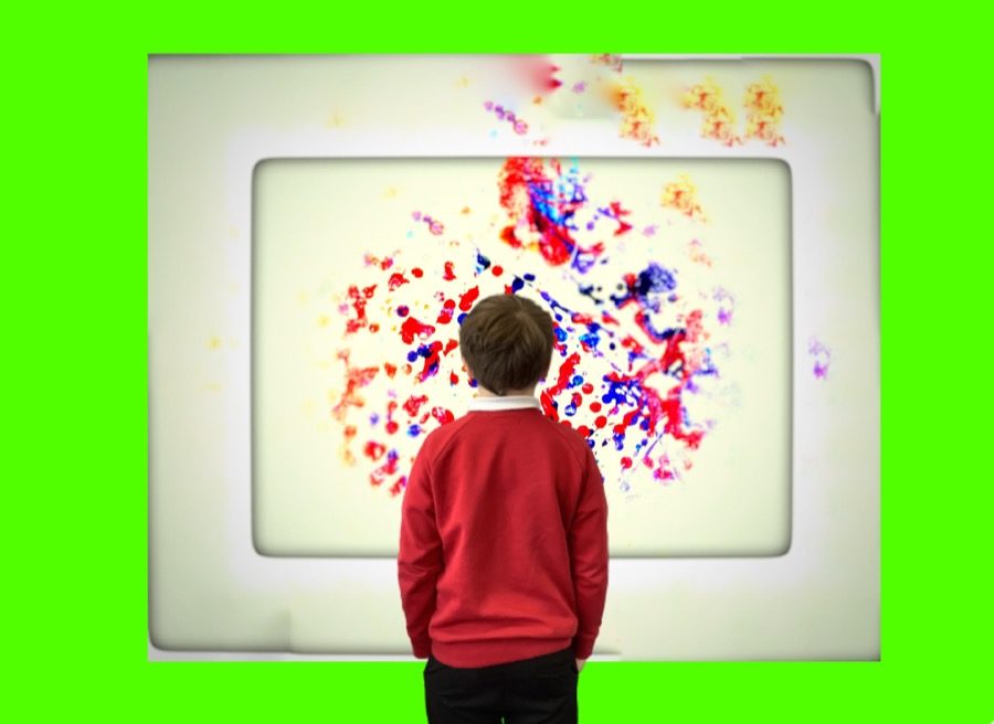 pendulum painting in a virtual gallery
