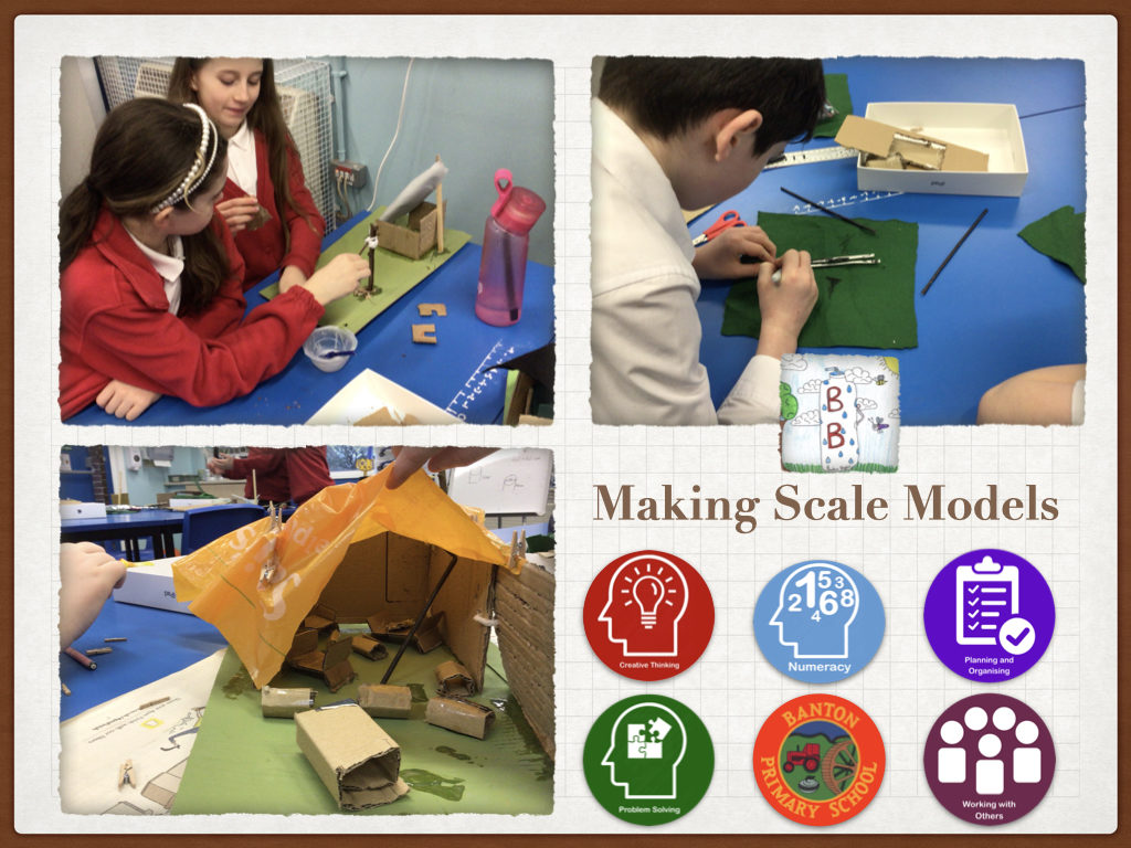 Children working on scale models