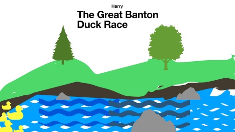 Animated gif of ducks racing