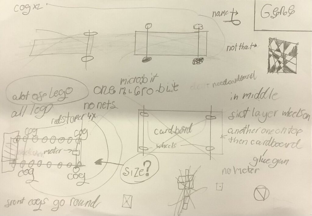 pupils plan for Christmas model