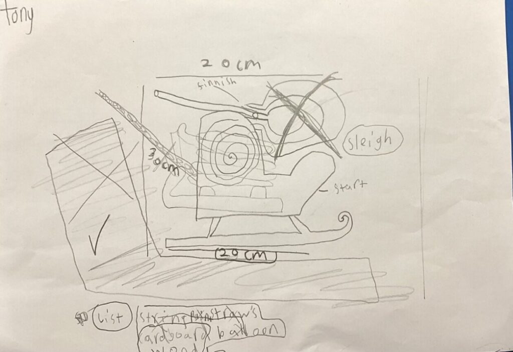 pupils plan for Christmas model