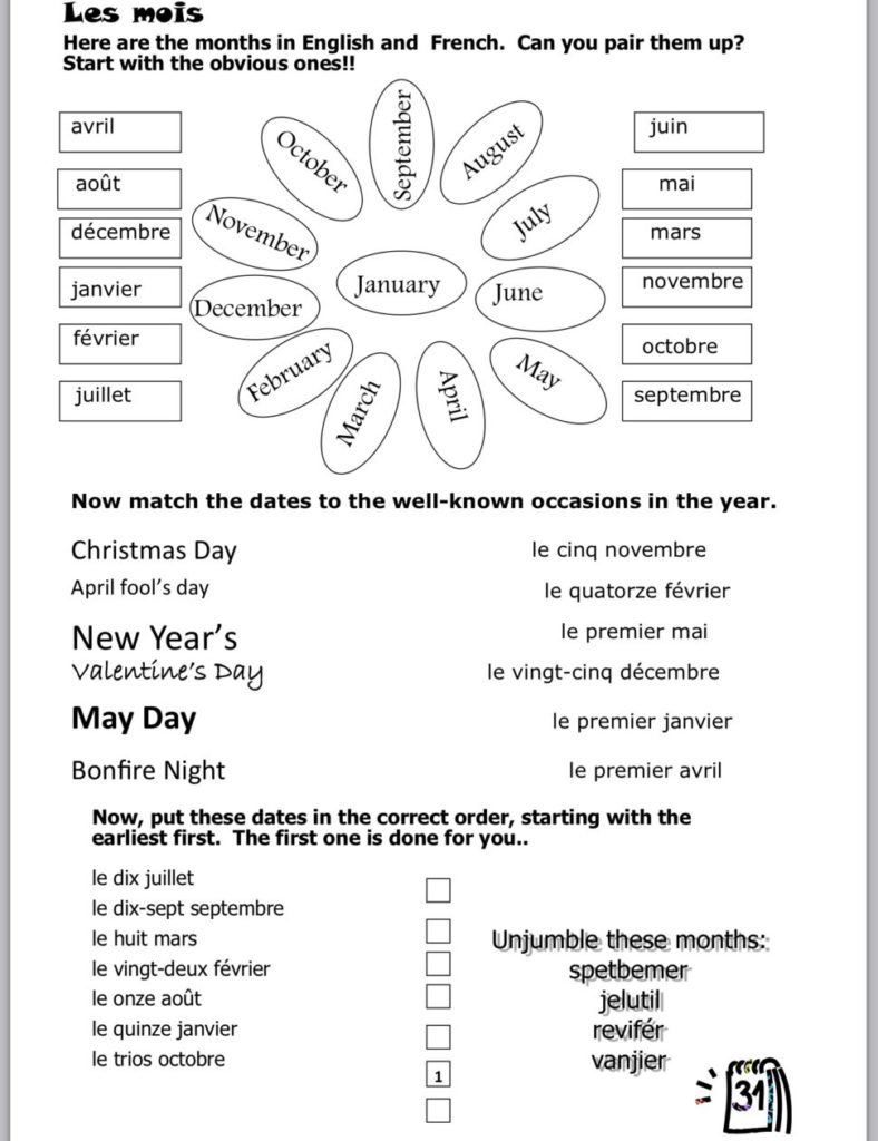 Thursday Home Learning Sheets