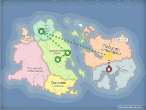 A screenshot of the game map