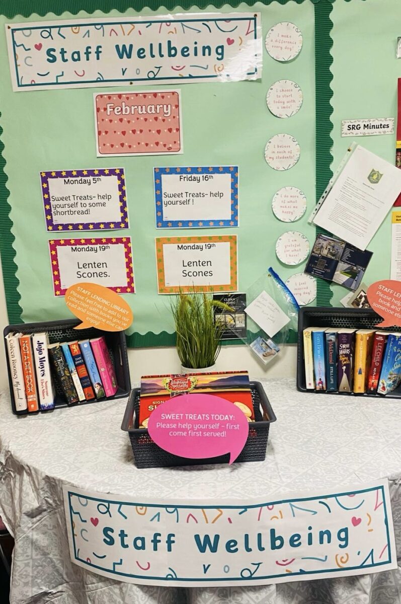 Makeover for staff wellbeing board