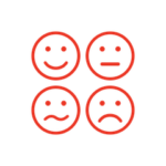 icon for feeling, four emoji