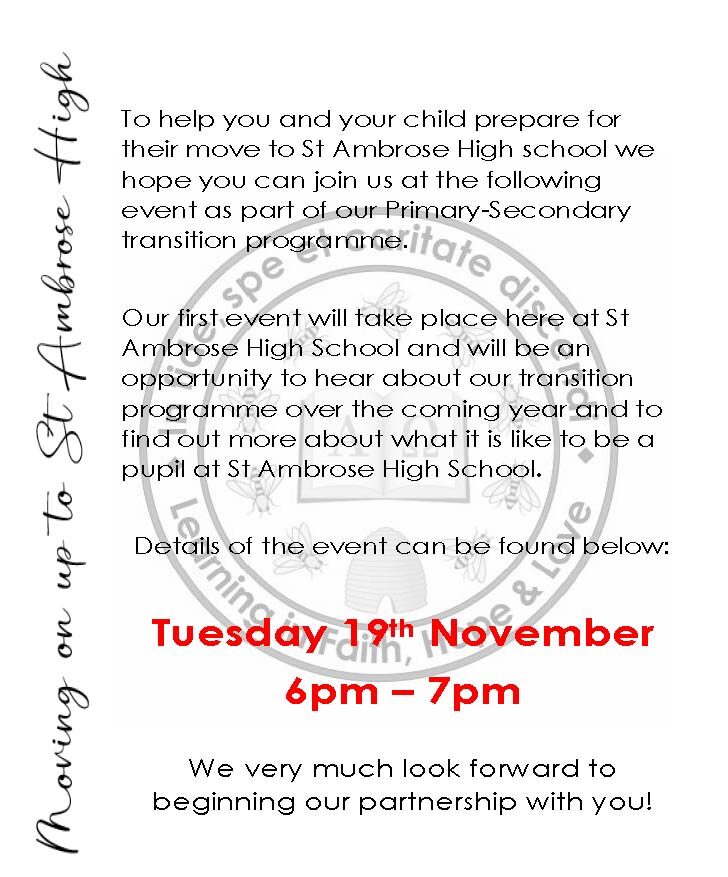 PrimarySecondary Information Evening November 2024