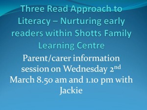 Three Read Approach to Literacy – Nurturing early