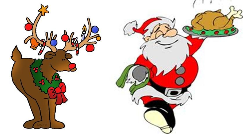 Image result for christmas lunch cartoon images