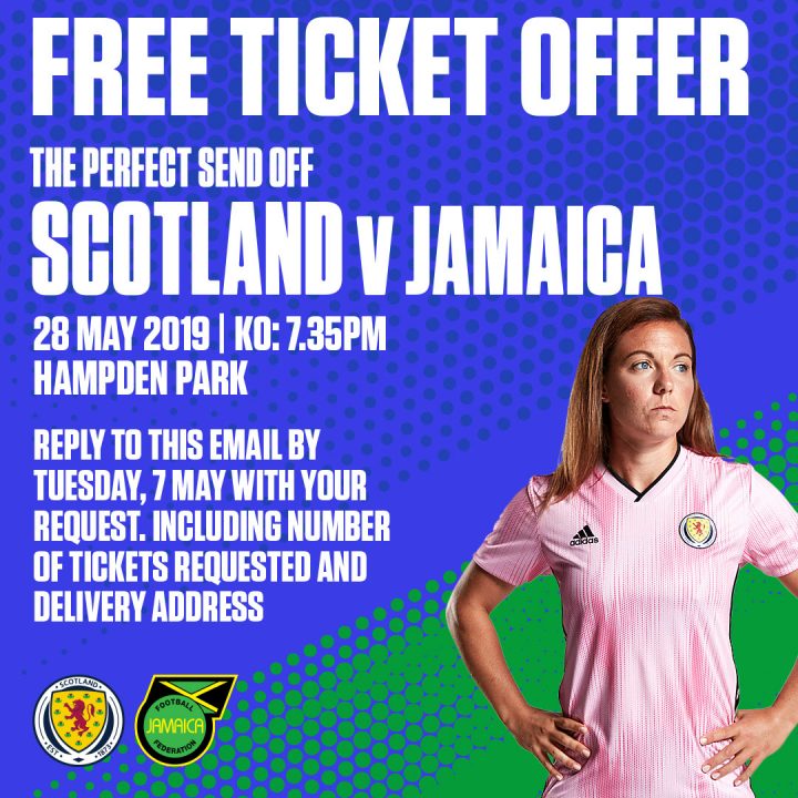 Free Tickets FIFA Women's World Cup Scotland v Jamaica  Barsail Primary