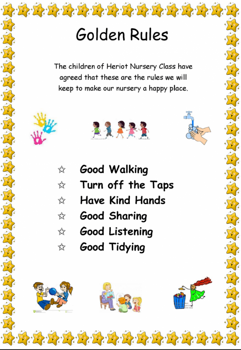 Nursery Golden Rules Heriot Primary School & Nursery Class