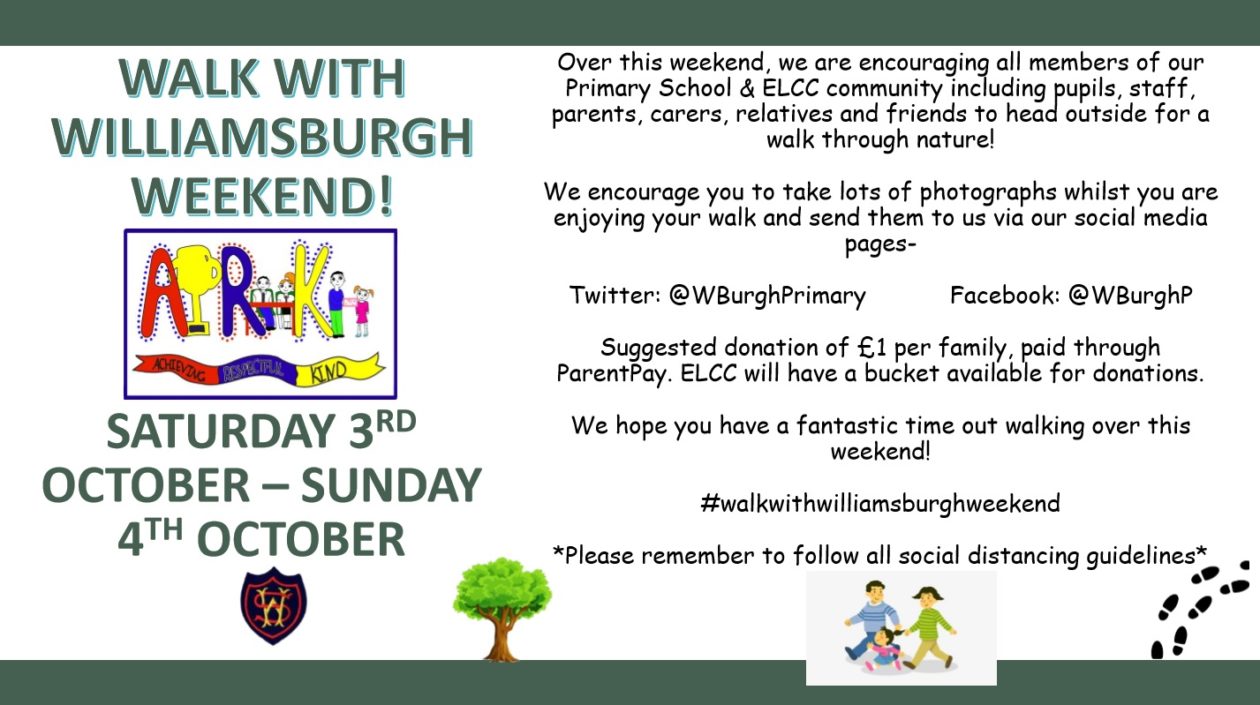 Walk With Williamsburgh 3rd & 4th October 2020