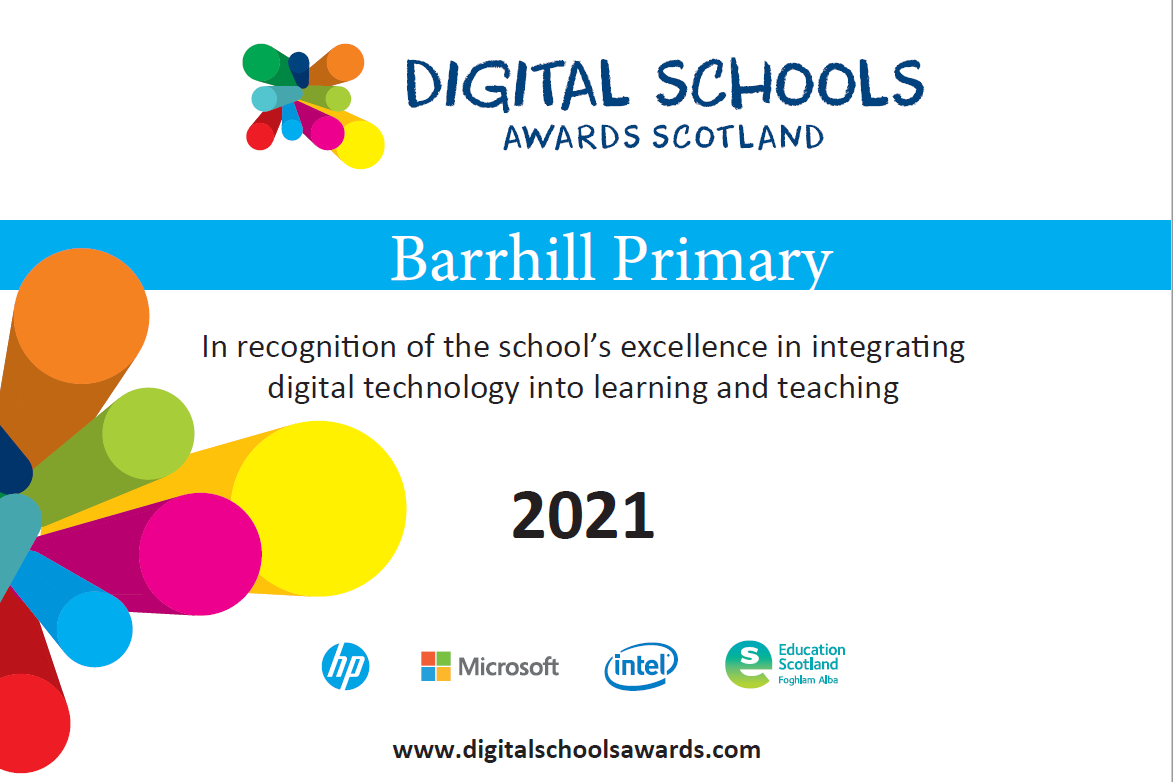 Digital Schools Award | Barrhill Primary and Early Years Centre