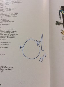 Signature in Winnie book