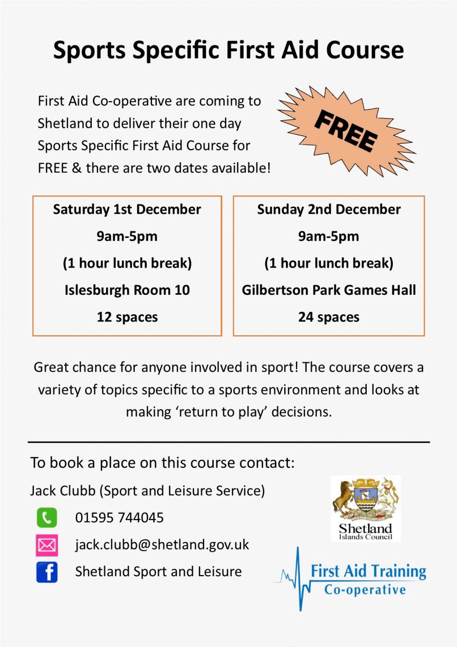 Sports Specific First Aid Course Bell's Brae Primary School