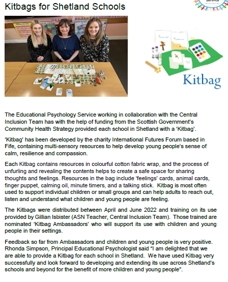 Kitbag | Educational Psychology Service