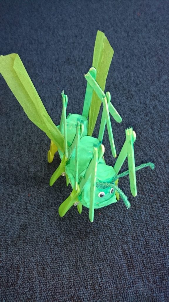 P3 make a Green Grasshopper – Deans Primary School Blog