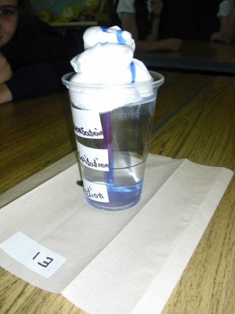 P4 Water Cycle Weather in a cup experiment Uphall Primary School