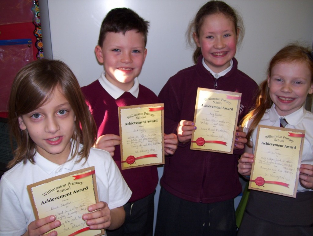 P4b Achievement Awards Williamston Primary School