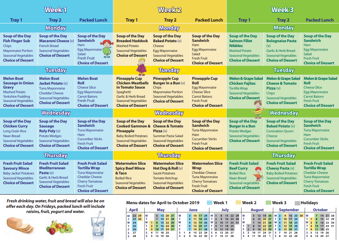 Spring 2019 Lunch Menu Pumpherston and Uphall Station CPS Blog